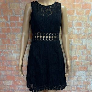 Free People Lace Illusion‎ Neck Mini Dress